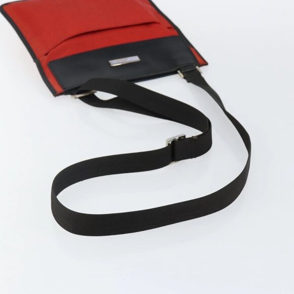 GUCCI Shoulder Bag Nylon Red Silver 019 0348 - Picture 7 of 16